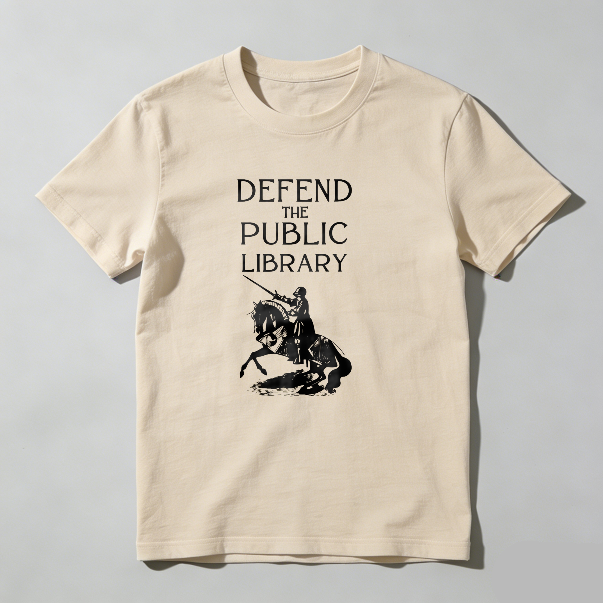 Dorawear™ Defend The Public Library Knight On Horse T Shirt