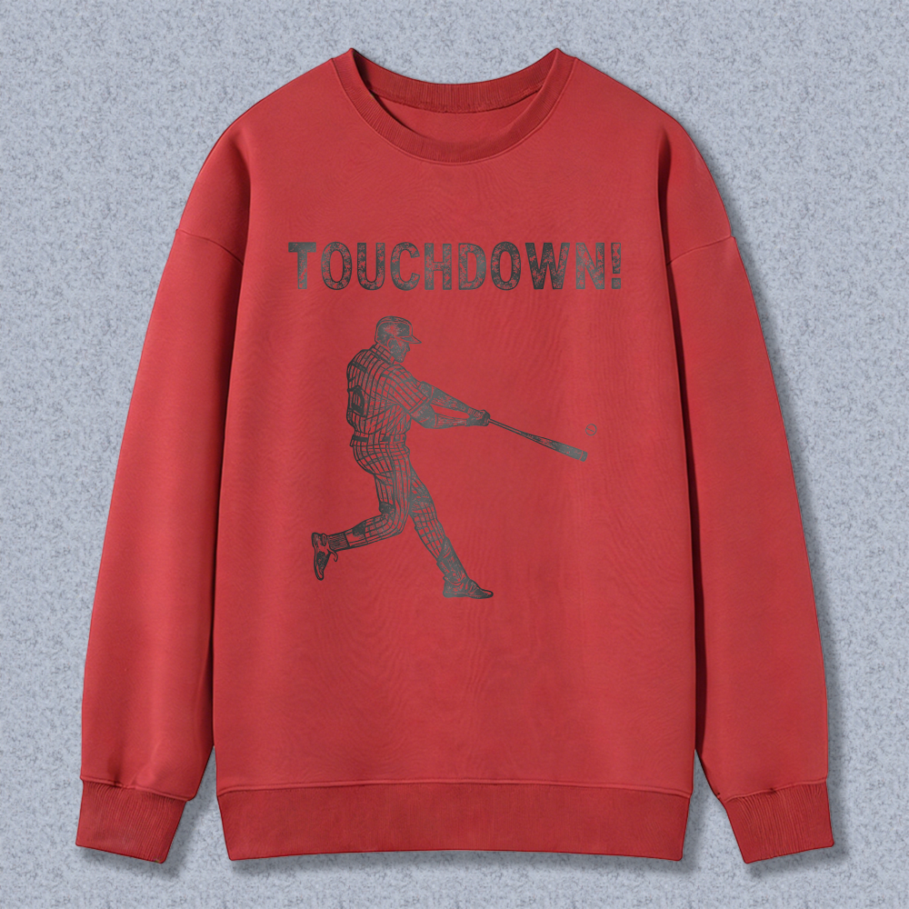 Dorawear™ Baseball Player Swinging Bat Touchdown Unisex Classic Sweatshirt