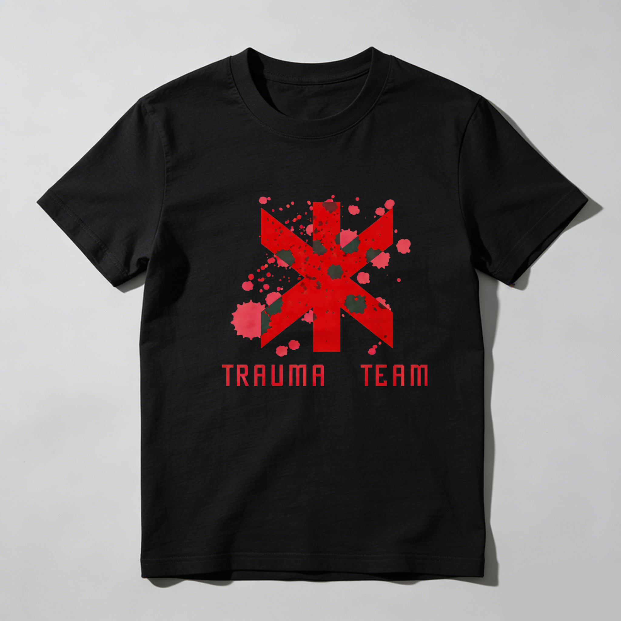 Dorawear Red Star Splatter Trauma Team Pure Cotton Short Sleeve T Shirt