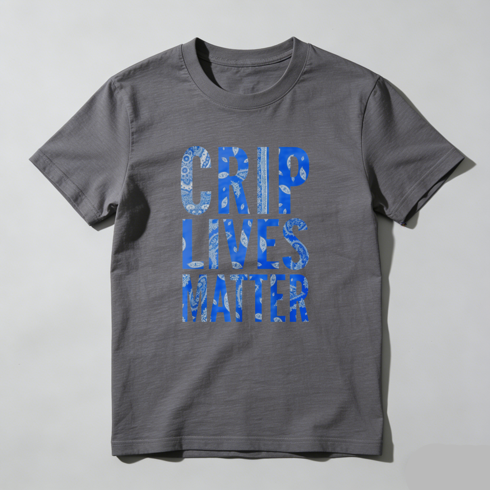 Dorawear™  Crip Lives Matter Pattern Print T Shirt