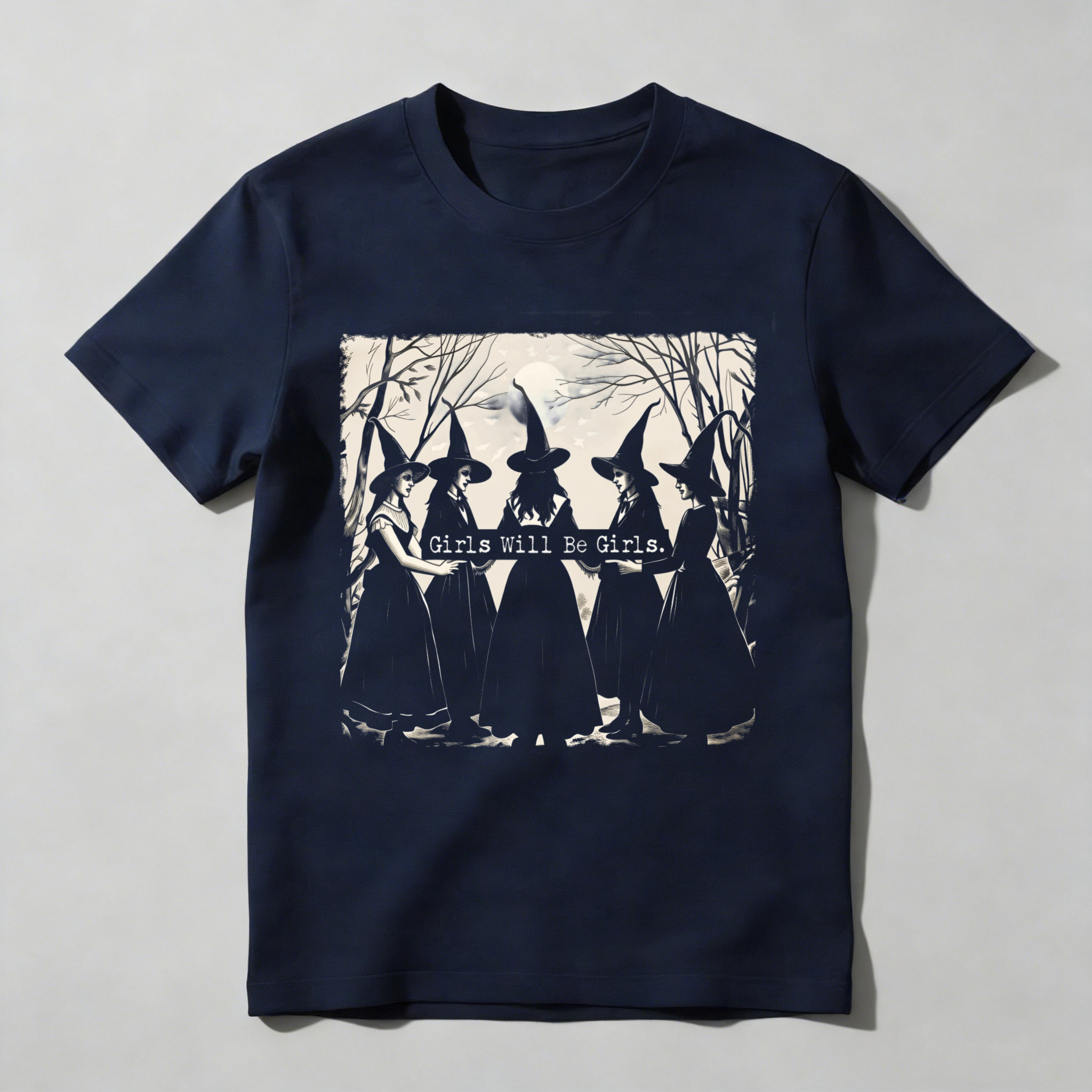 Dorawear™ Five Witches Standing In Forest Moonlight T Shirt