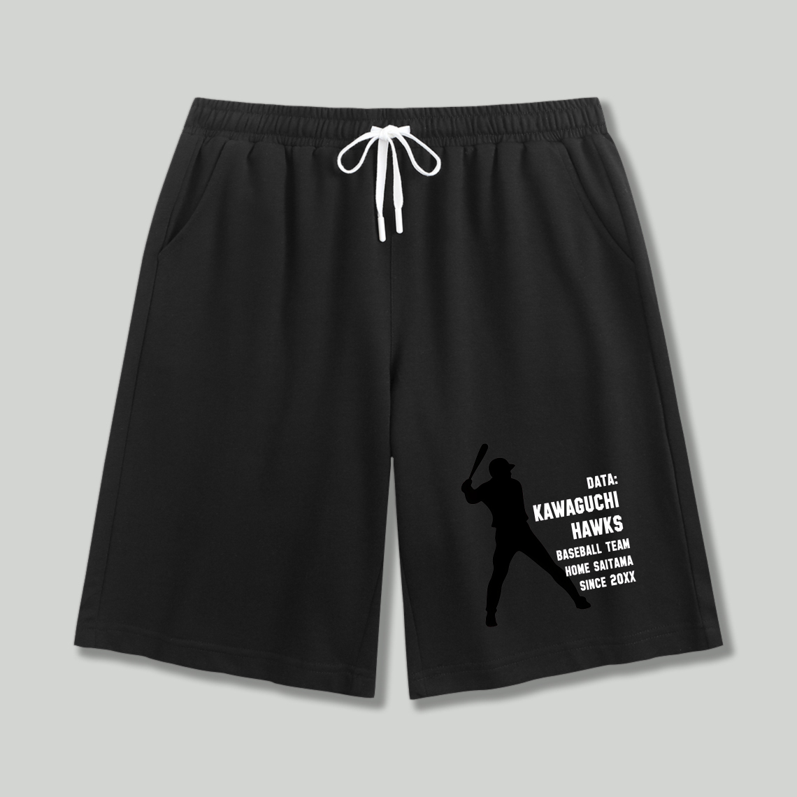 Dorawear™ Baseball Player Silhouette With Team Name And Details Shorts-Dorawear