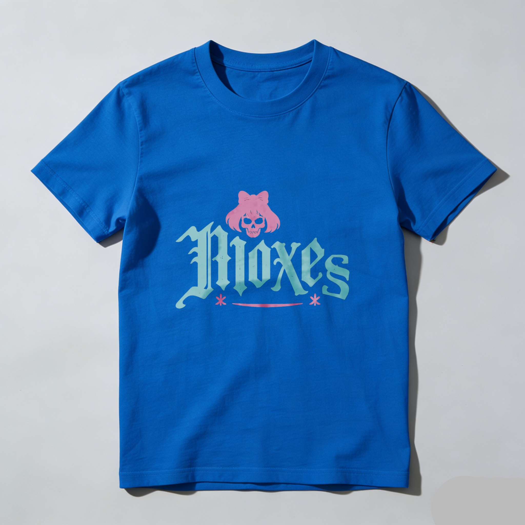 Dorawear™ Moxes Pink Skull Logo Pure Cotton Short Sleeve T Shirt-Dorawear