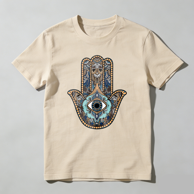 Dorawear™  Hamsa Hand With Eye And Ornate Patterns T Shirt