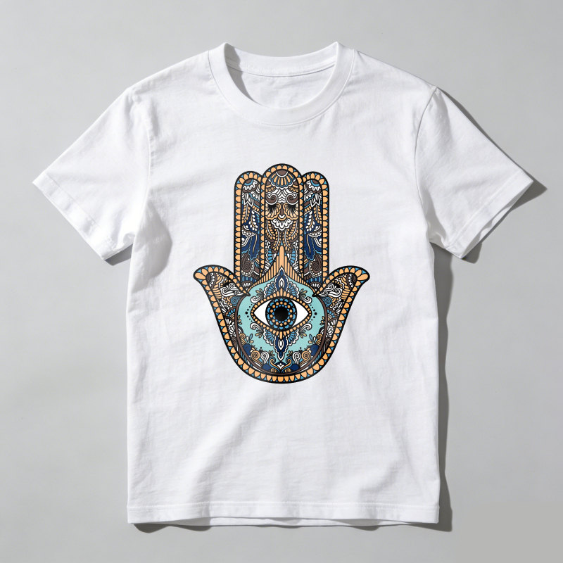 Dorawear™  Hamsa Hand With Eye And Ornate Patterns T Shirt