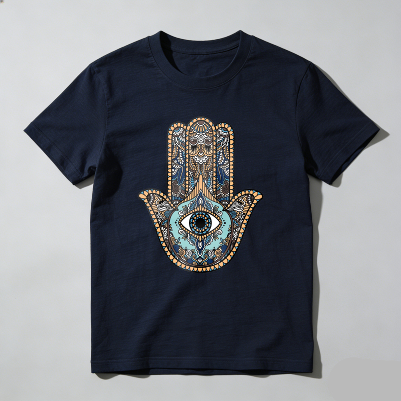 Dorawear™  Hamsa Hand With Eye And Ornate Patterns T Shirt