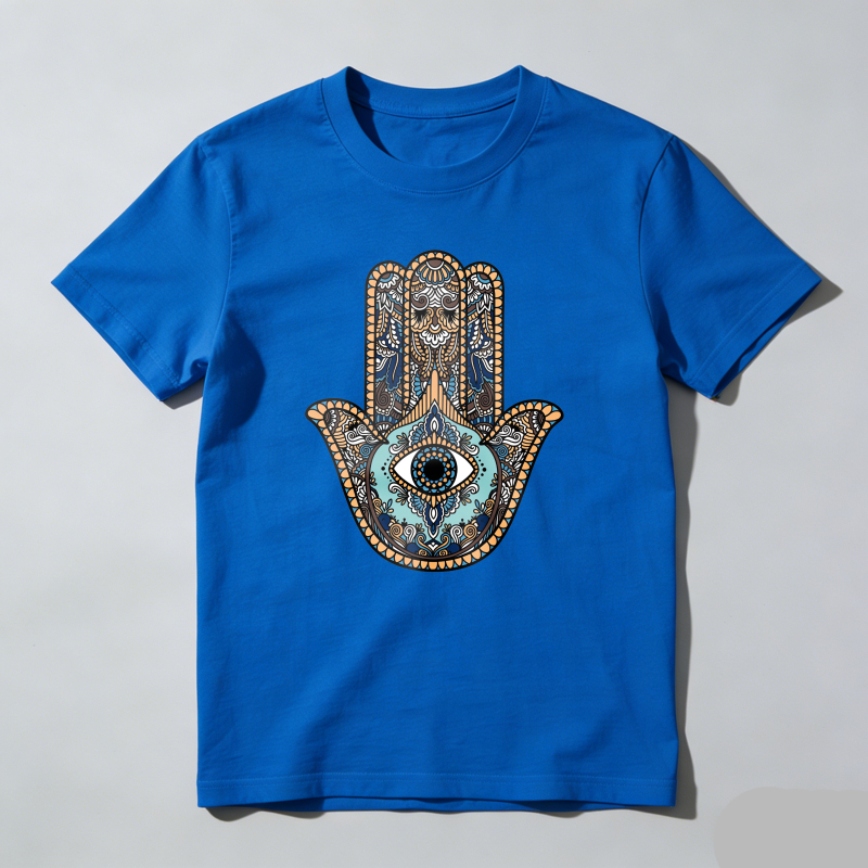Dorawear™  Hamsa Hand With Eye And Ornate Patterns T Shirt