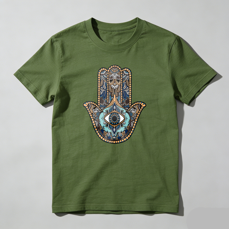 Dorawear™  Hamsa Hand With Eye And Ornate Patterns T Shirt