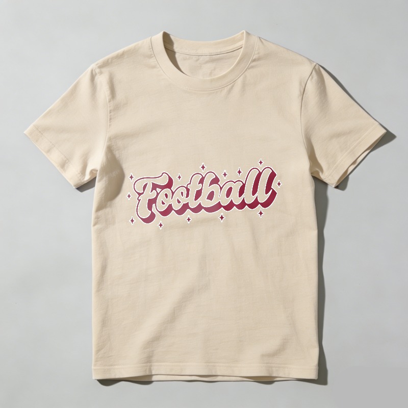 Dorawear™ Football In Pink With Stars Pattern T Shirt