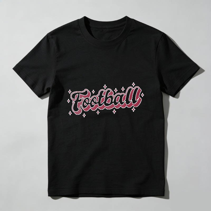 Dorawear™ Football In Pink With Stars Pattern T Shirt