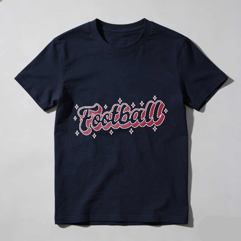 Dorawear™ Football In Pink With Stars Pattern T Shirt