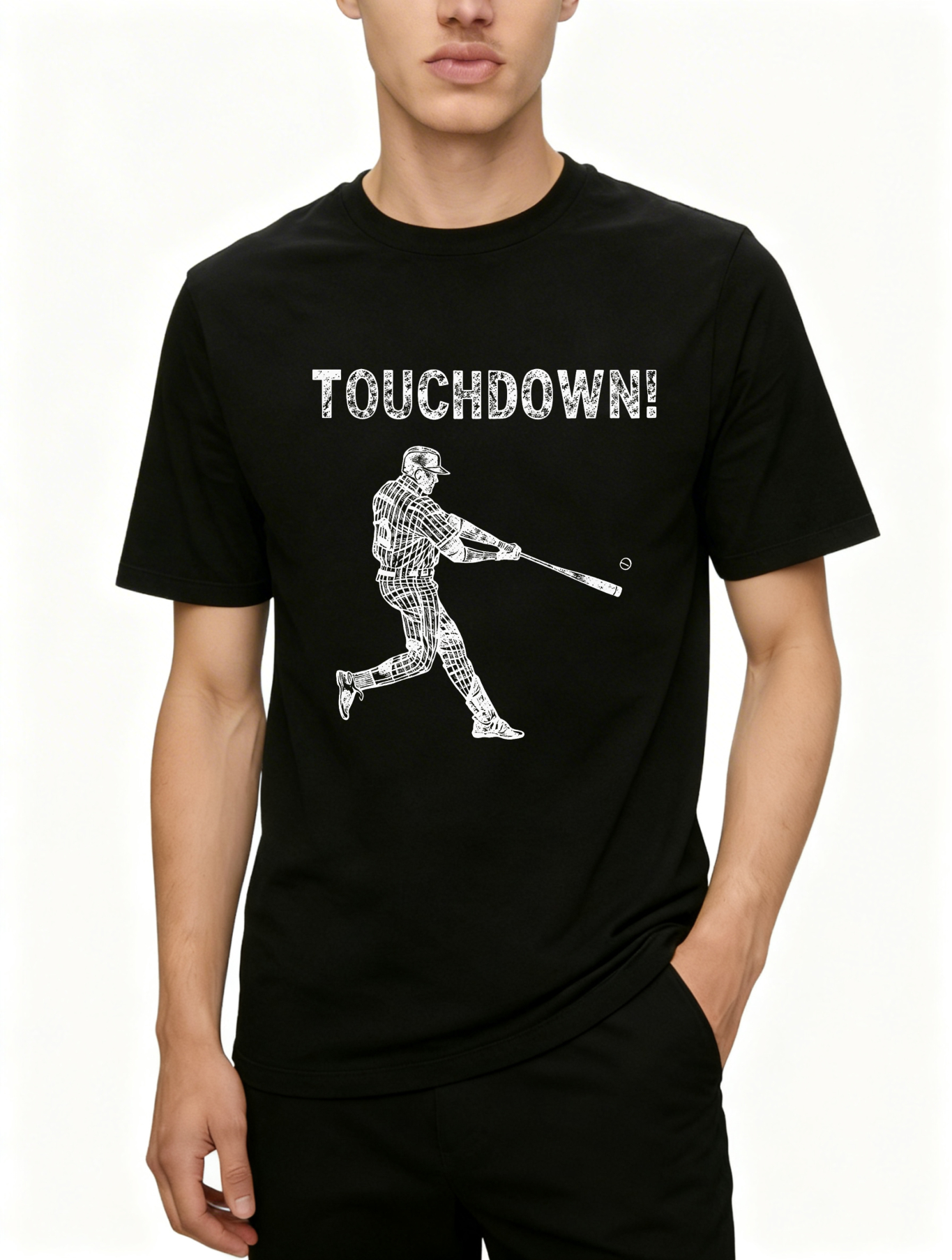  Dorawear™ Baseball Player Swinging Bat With Ball  T Shirt