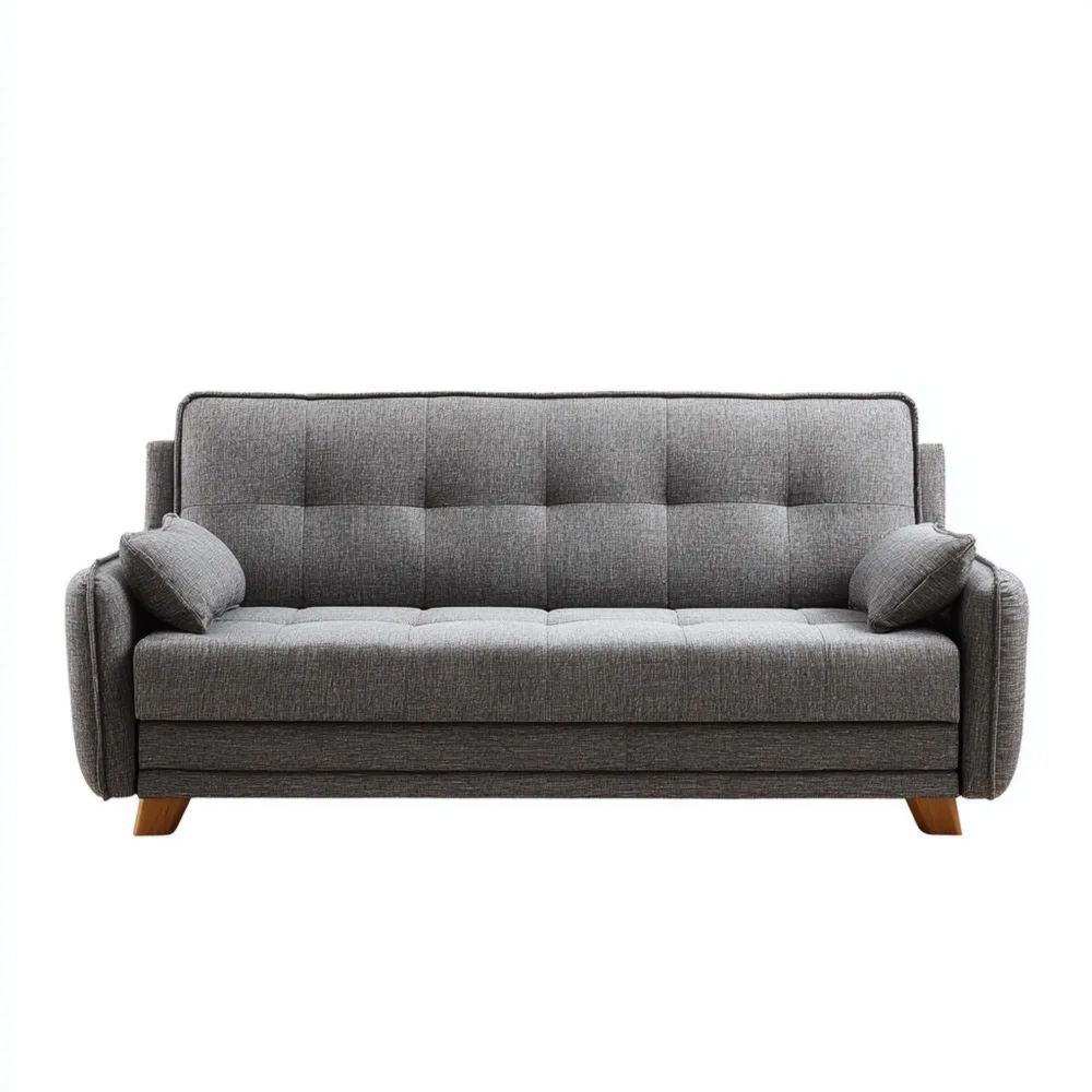 Canapé Deux Places en Tissu 180x90x85 cm - Gris Foncé - Design Moderne