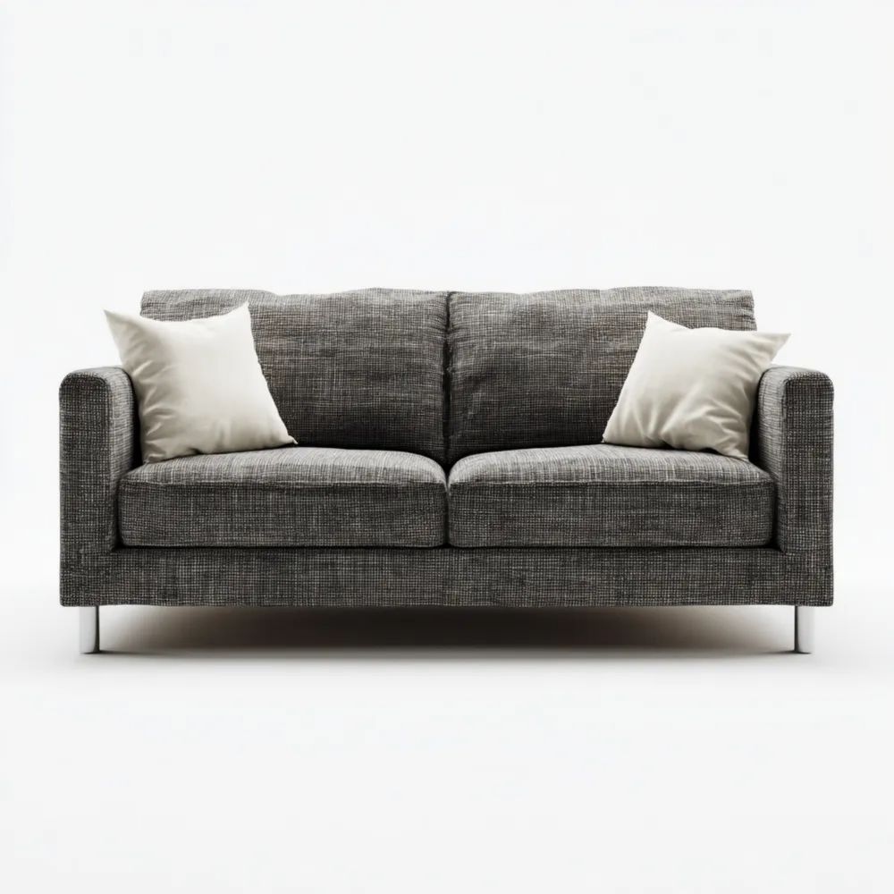 Canapé deux places 160x85x95 cm en Tissu - Gris Foncé - Design Moderne