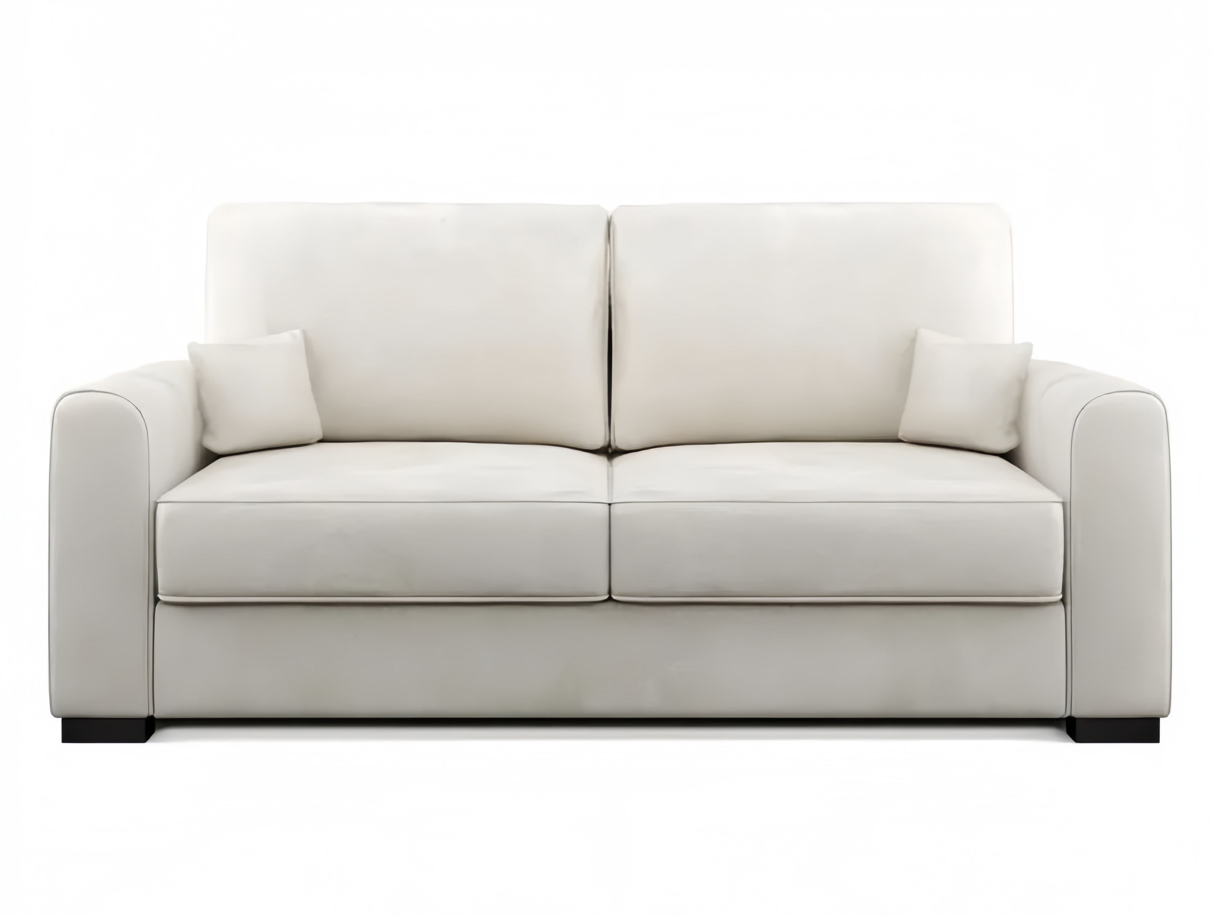 Canapé deux places en tissu 140x85x75 cm - Beige - Design moderne