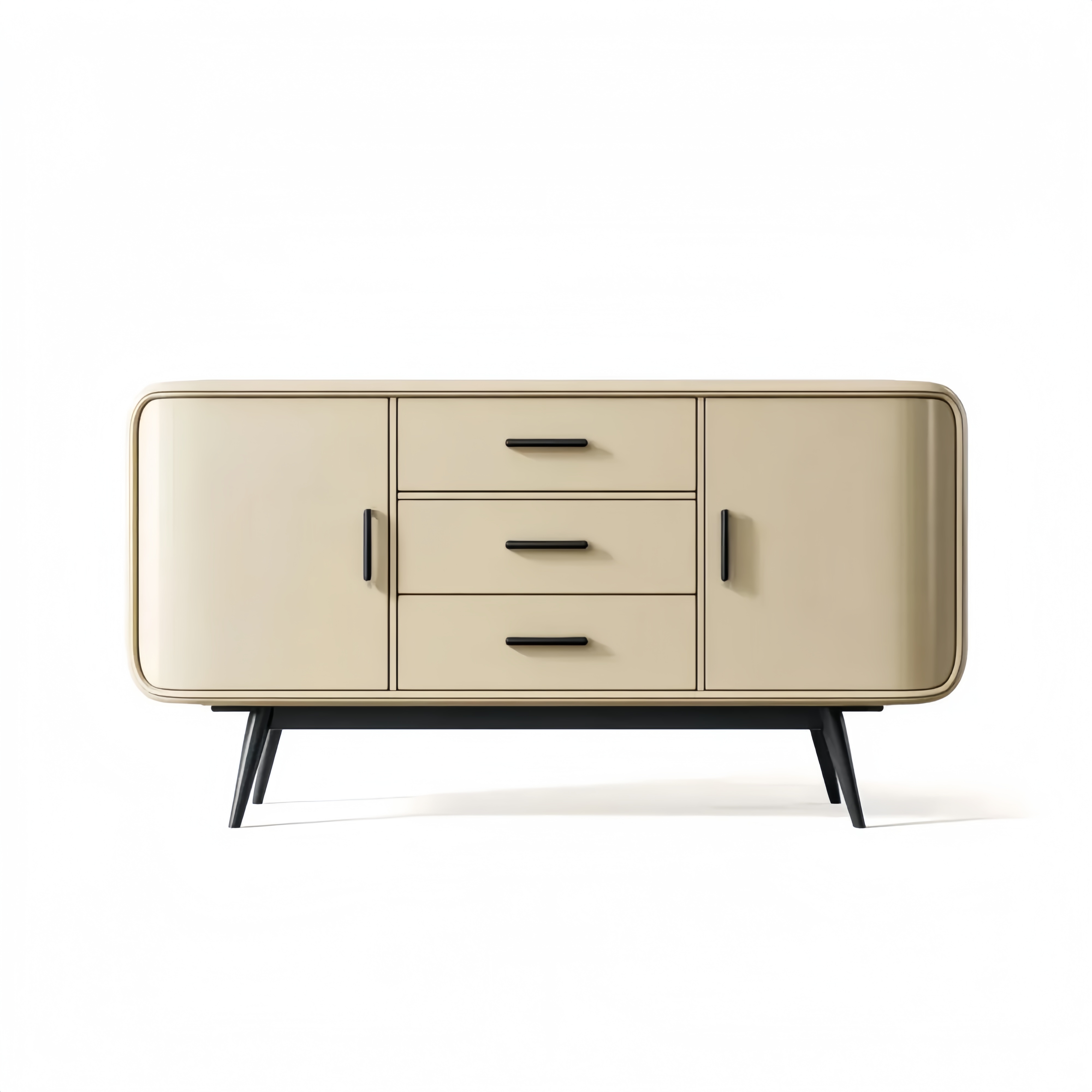 Buffet en bois 160x45x80 cm - Beige - Design moderne