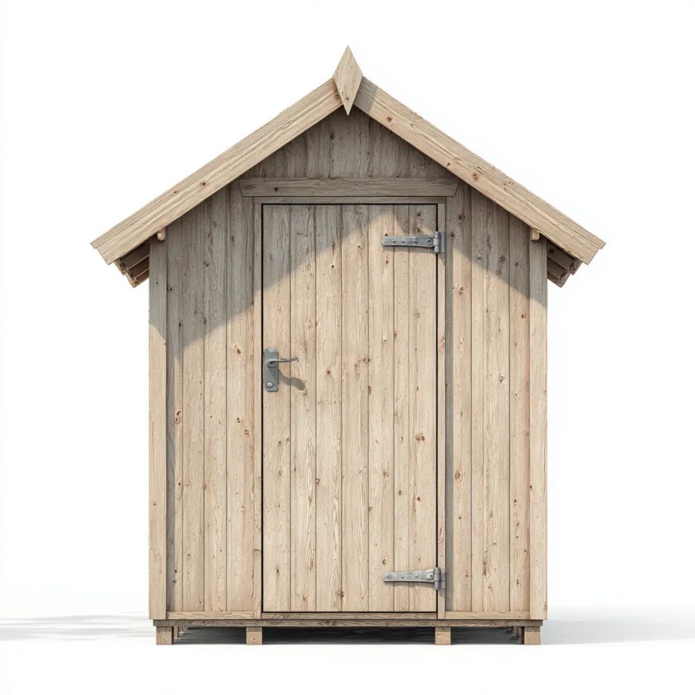 Abri de jardin en bois 200x150x210 cm – Naturel – Design classique