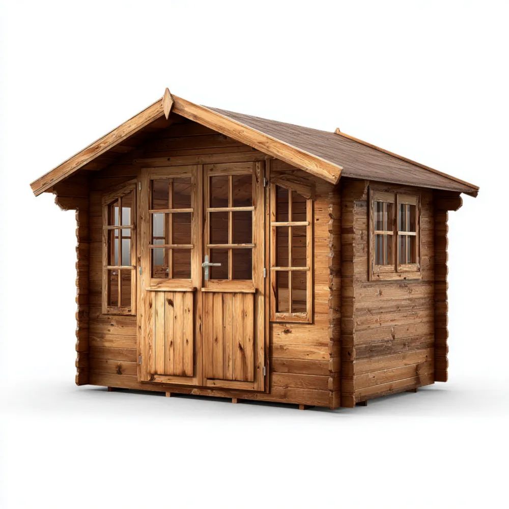 Abri de jardin en bois 300x250x230 cm - Marron - Design rustique