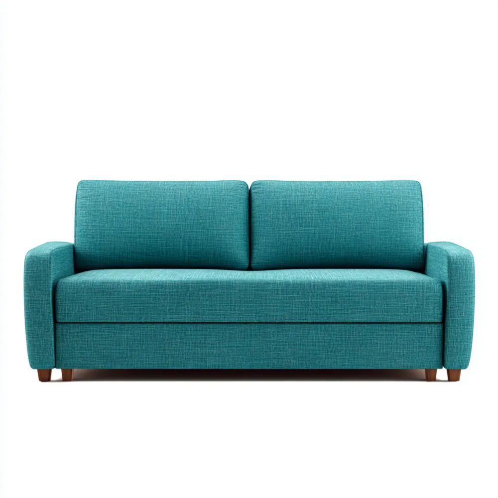 Canapé deux places 190x90x85 cm en Tissu – Bleu Turquoise – Design Contemporain