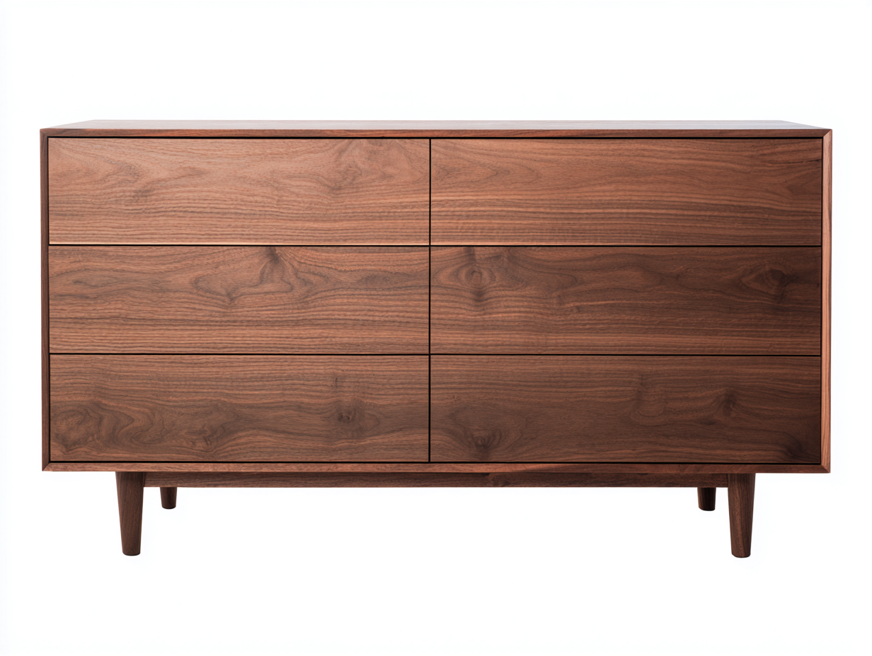 Commode en bois 160x45x80 cm - bois foncé - style moderne pour chambre-Nookmypad