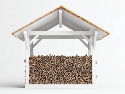 Porte bûches bois 180x60x180 cm - blanc-bois naturel - style classique pour extérieur-Nookmypad