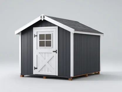 Abri de jardin en bois 210x180x215 cm - gris anthracite et blanc - usage extérieur-Nookmypad