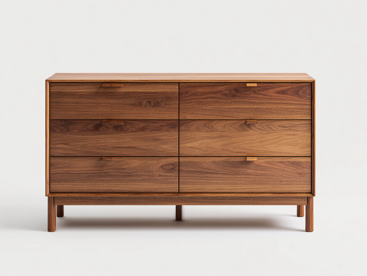 Commode en bois 140x45x80 cm - brun - style moderne pour intérieur-Nookmypad