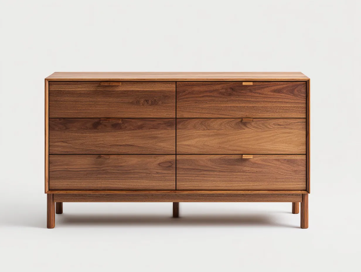 Commode en bois 140x45x80 cm - brun - style moderne pour intérieur-Nookmypad