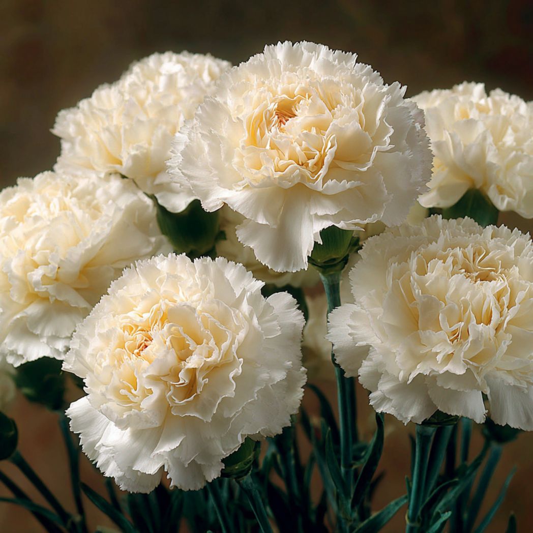 Carnation (Dianthus) Seeds — 100 Pcs, White-Trendsft