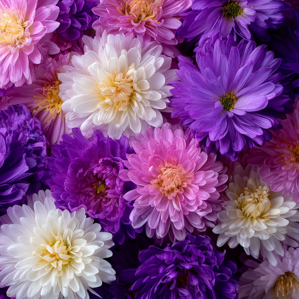 China Aster Mixed Colors Seeds — 50 Pcs-Trendsft