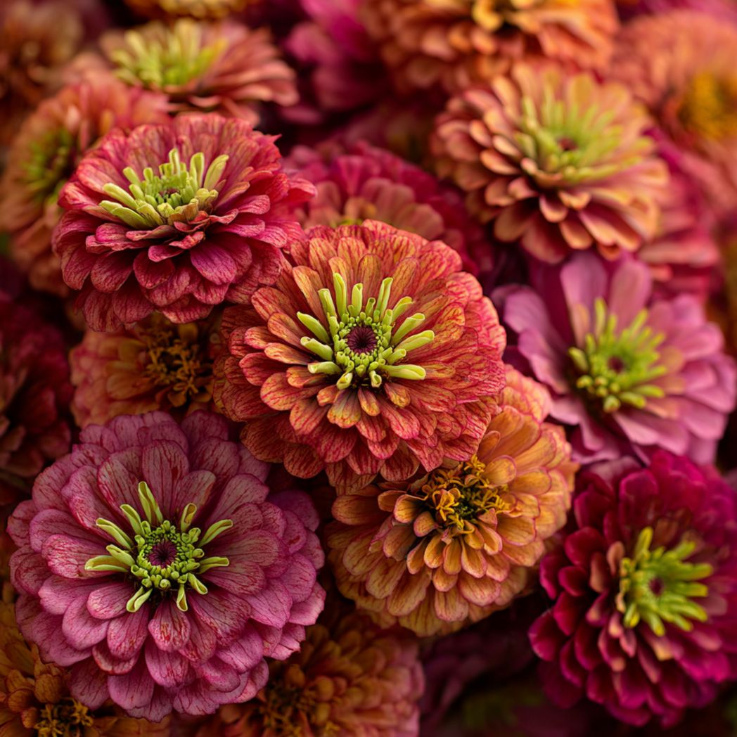 Zinnia Seeds — Mixed Pink & Coral Double Blooms — 20 Pcs-Bestftinc