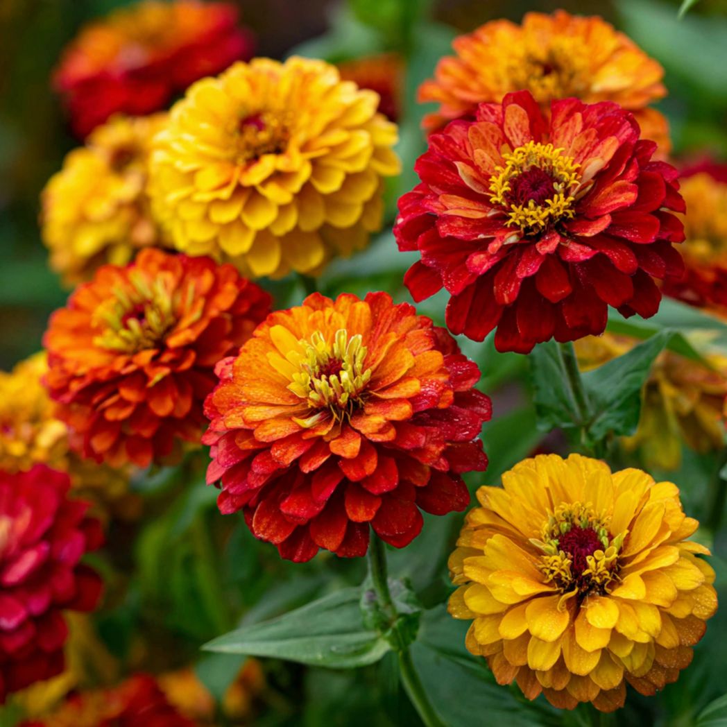 Zinnia Seeds — Red/Orange/Yellow Mix, 100+ Pcs-Bestftinc