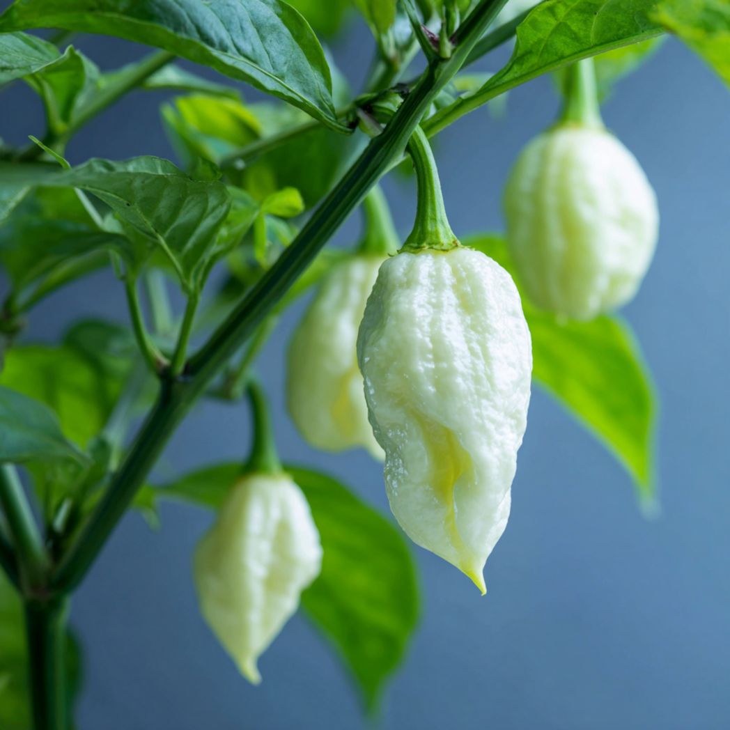 White Ghost Pepper Seeds — White — 50 Pcs-Bestftinc