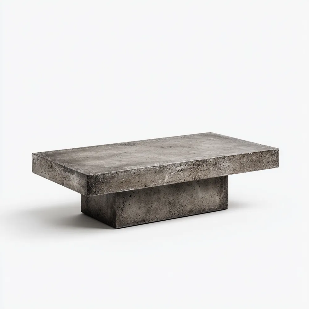 Table basse en béton 120x60x35 cm - Gris - Design industriel