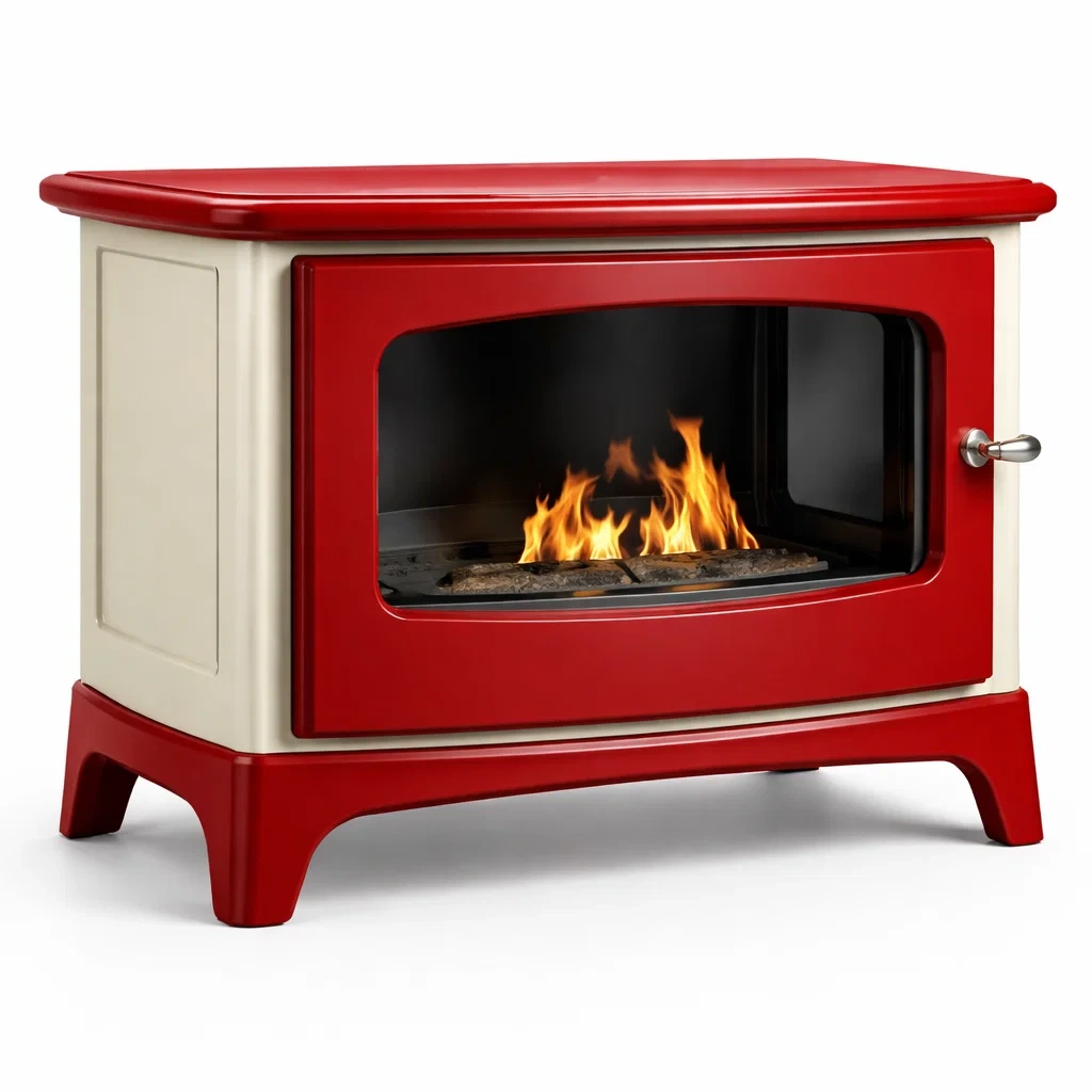 Retro Red Decorative Stove-casagrain