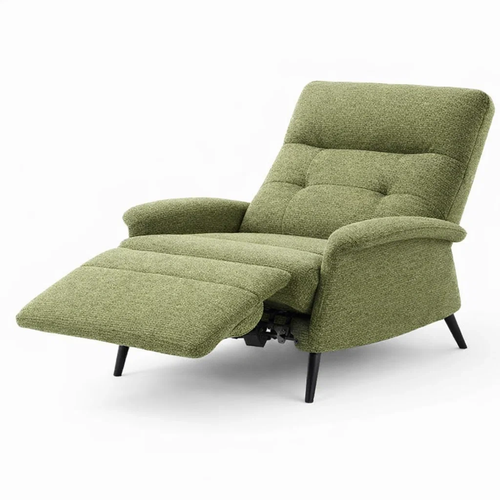 Contemporary Green Upholstered Armchair-casagrain