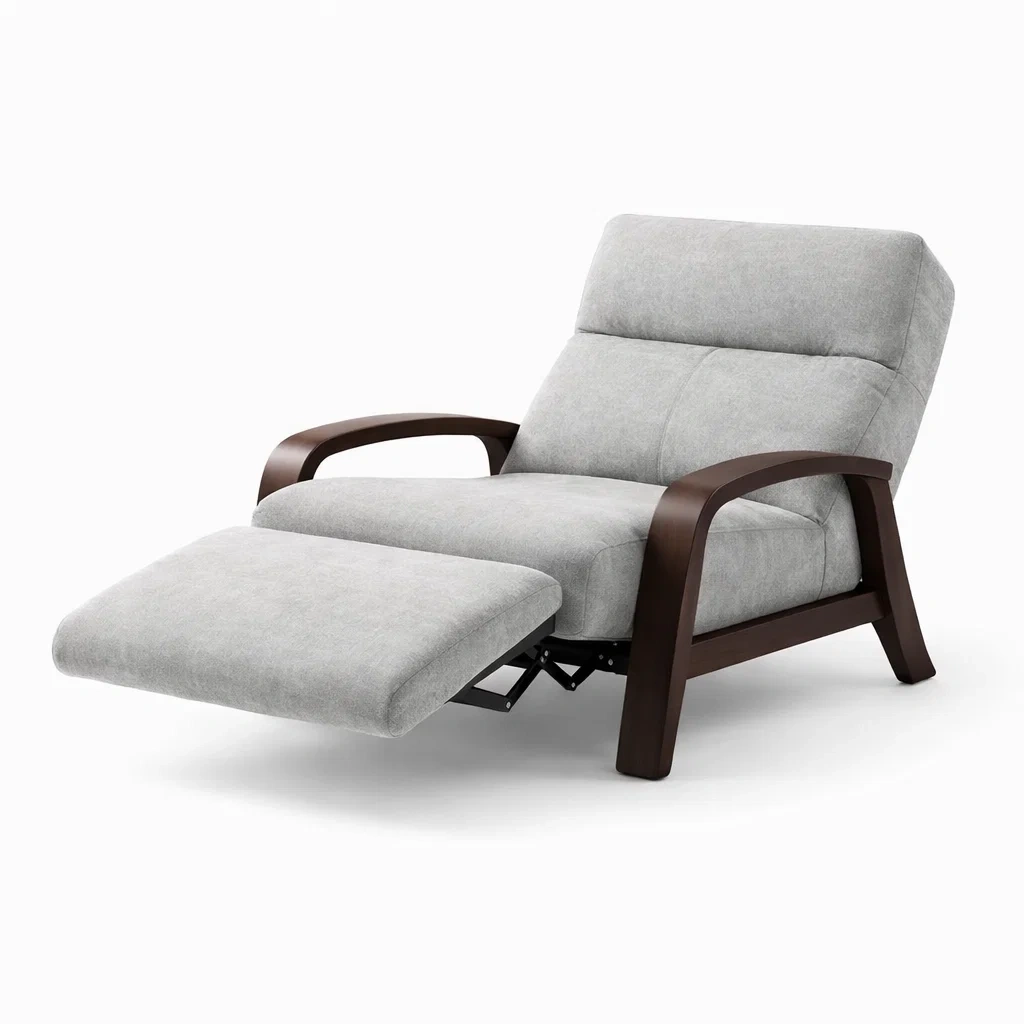 Modern Grey Lounge Armchair-casagrain