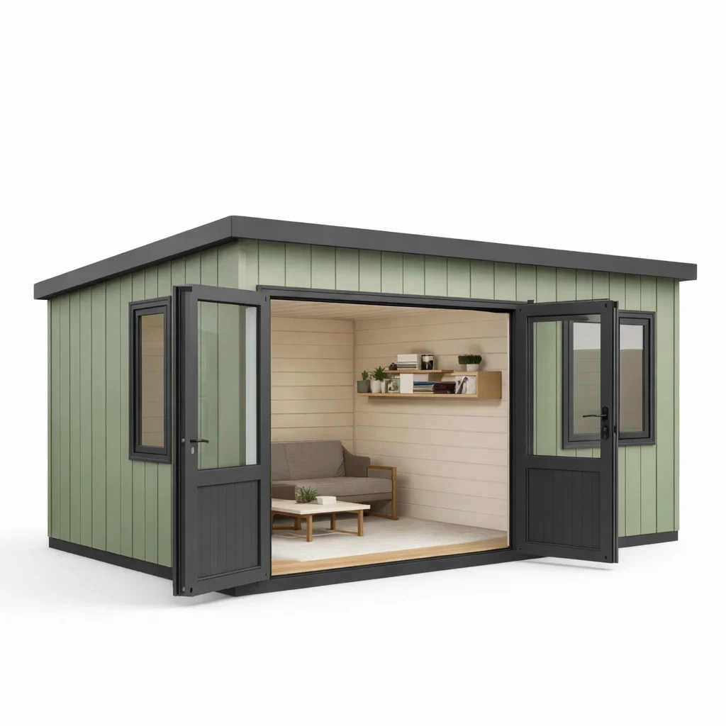 Green Modern Garden Building-casagrain