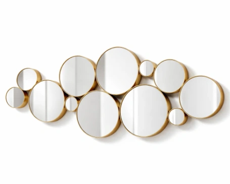 Round Gold Wall Mirror Set-casagrain