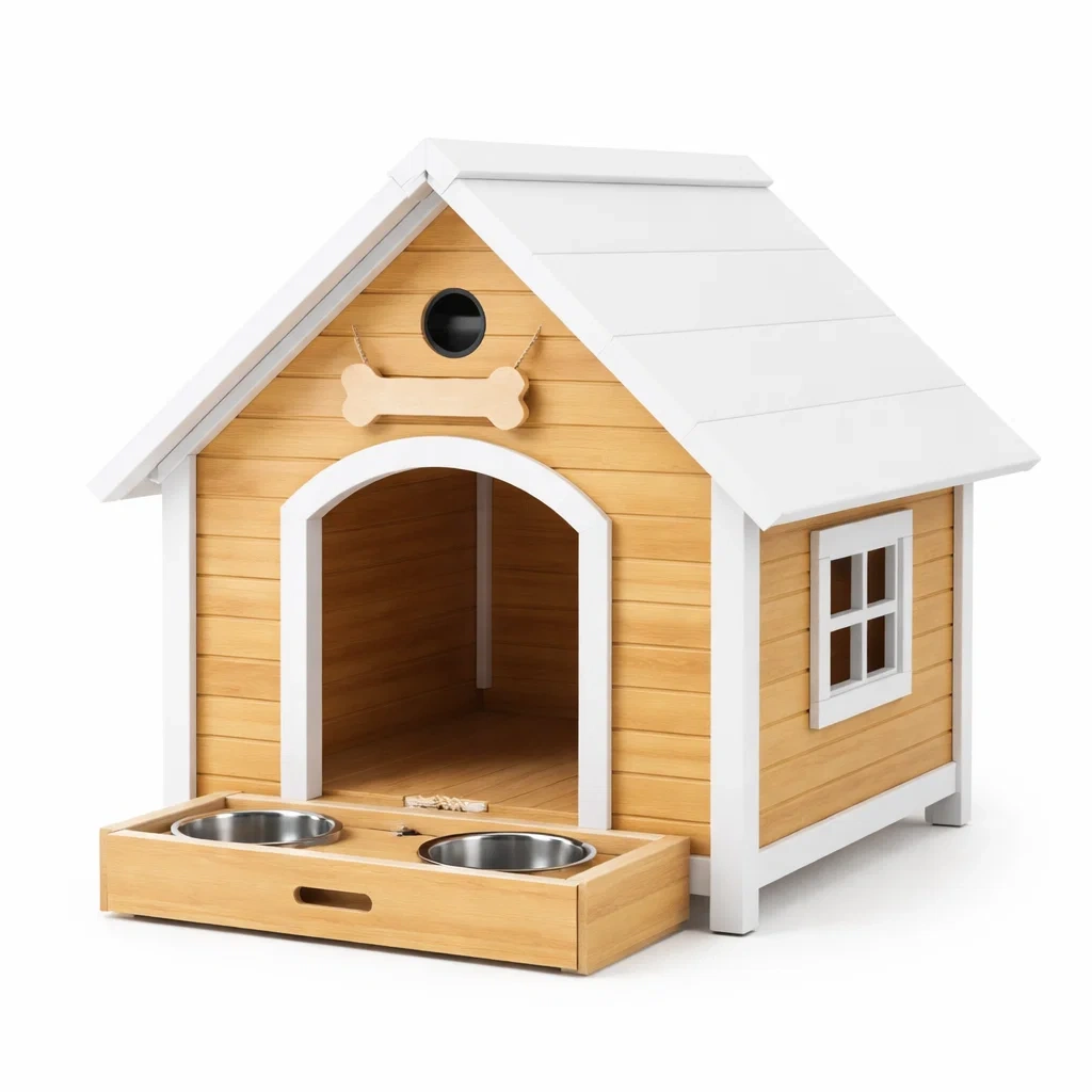 Caseta para mascota de madera-homescapeo