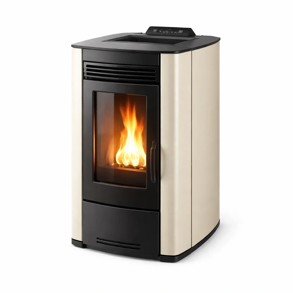 Estufa de pellets compacta-homescapeo