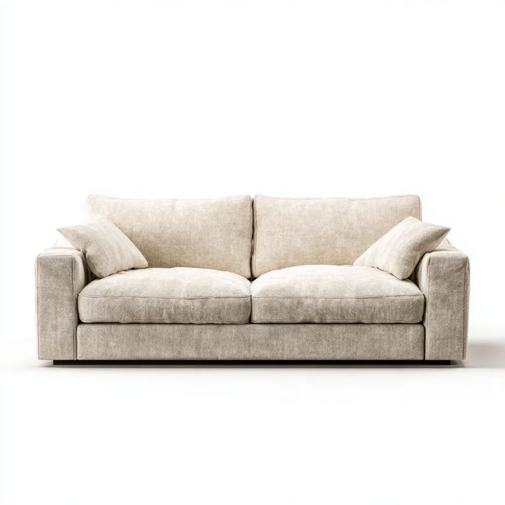 Canapé deux places 180x90x85 cm – Tissu – Beige – Design moderne