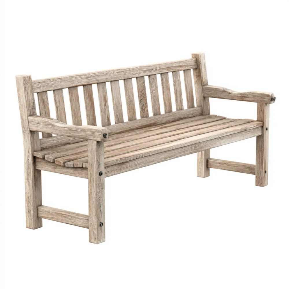 Banc de jardin en bois 150x60x85 cm - Naturel