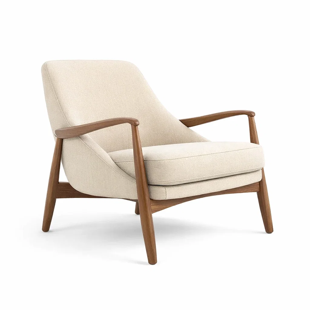 Silln con estructura de madera-homescapeo