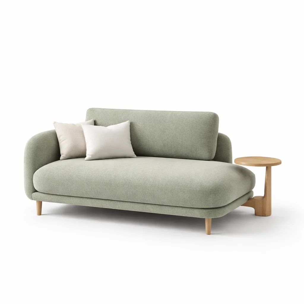 Sof tapizado con mesa lateral-homescapeo