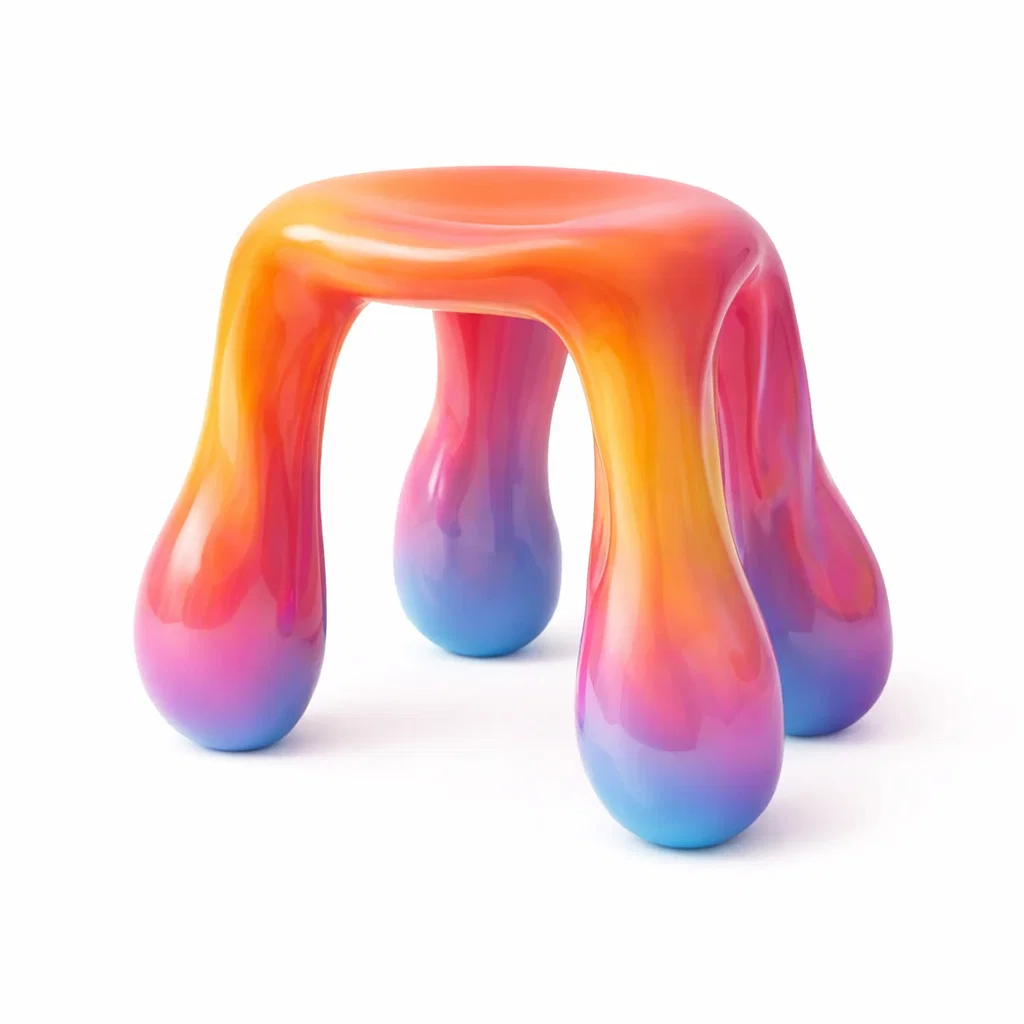 Taburete escultrico orgnico-homescapeo