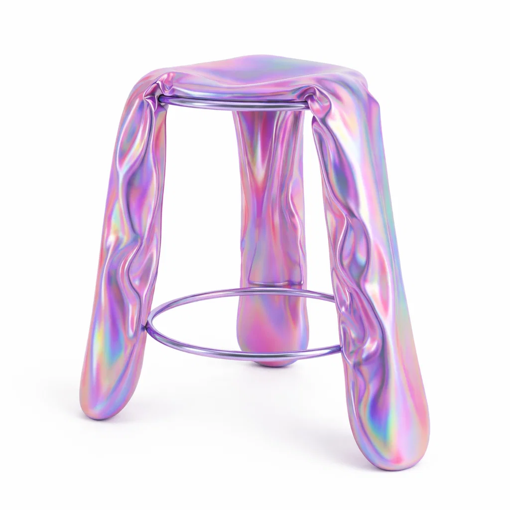 Taburete escultrico metlico-homescapeo