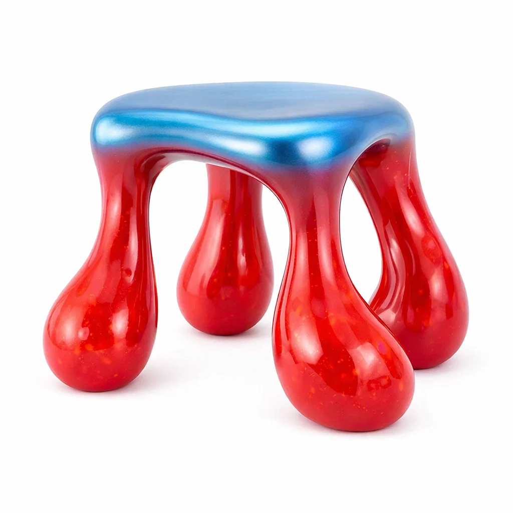 Taburete escultrico brillante-homescapeo