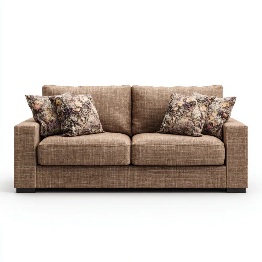 Canapé deux places 180x90x85 cm - Marron - Design Contemporain