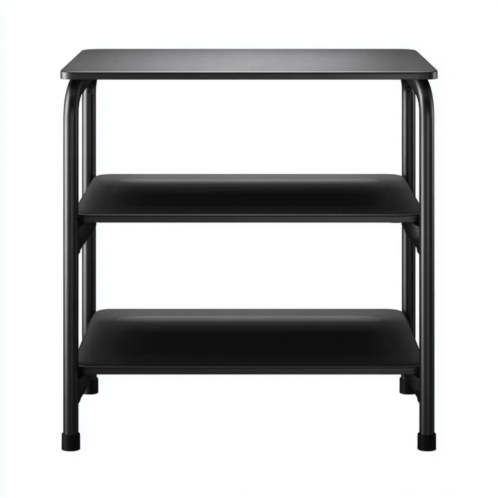 Étagère de rangement en métal 70x40x80 cm - Noir - Design industriel